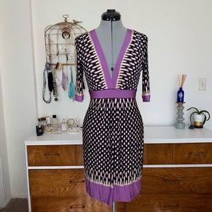 BCBG Silky Low-Cut Dress